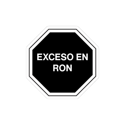 EXCESO EN RON – Kiss-Cut Sticker | EXCESO EN™