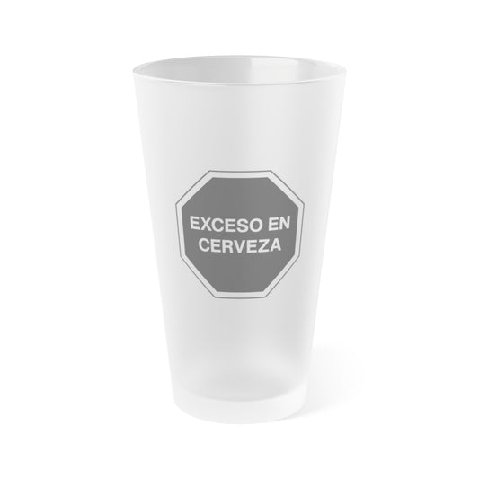 Frosted Beer Pint Glass, 16oz | Perfect for Parties, Birthdays, Gifting, Barware, Men’s Night Out